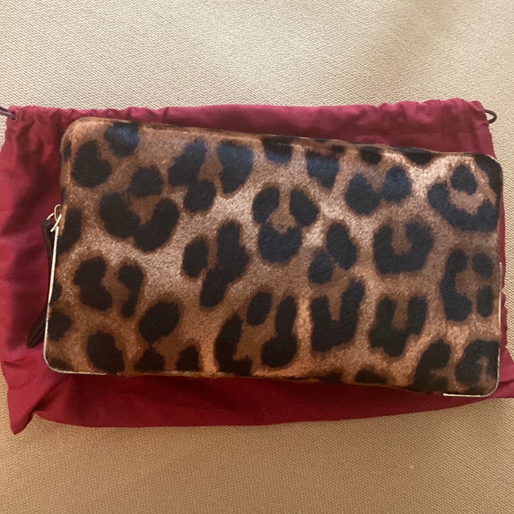 New Tamara Mellon Leopard Haircalf “That’s Clutch” Bag